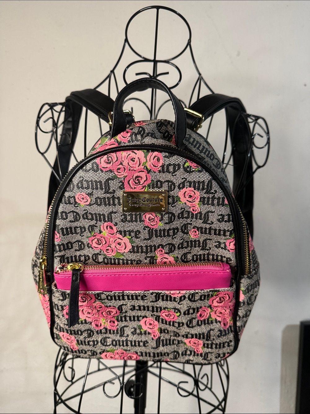Juicy Couture Backpack Purse w Small Zip Bag